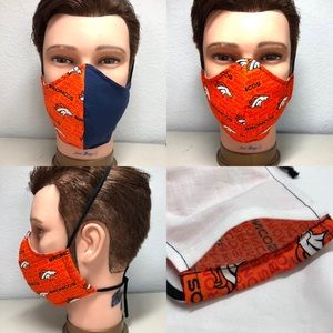 2 Broncos Face mask for men size L filter Pocket
